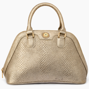 Bolso Verona dorado champagne en cuero con herrajes dorados - Batistello